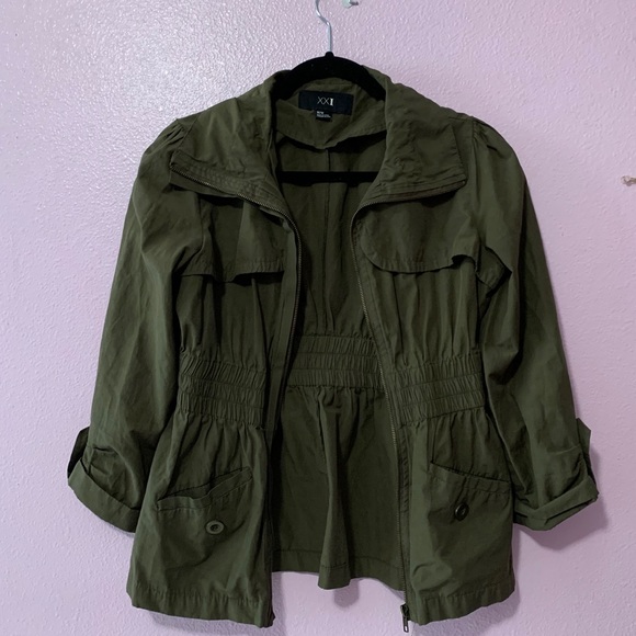 Forever 21 Olive Jacket - Picture 3 of 5